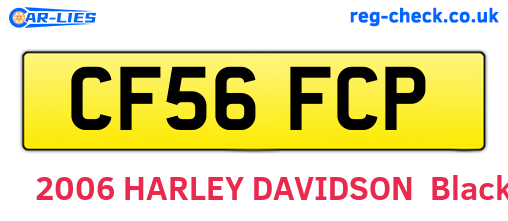 CF56FCP are the vehicle registration plates.