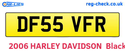 DF55VFR are the vehicle registration plates.