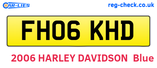 FH06KHD are the vehicle registration plates.