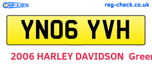 YN06YVH are the vehicle registration plates.