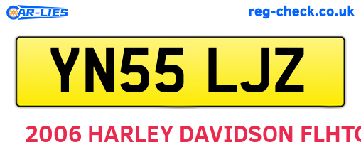 YN55LJZ are the vehicle registration plates.