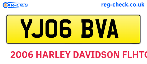 YJ06BVA are the vehicle registration plates.