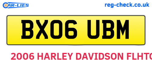 BX06UBM are the vehicle registration plates.
