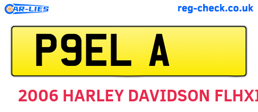 P9ELA are the vehicle registration plates.