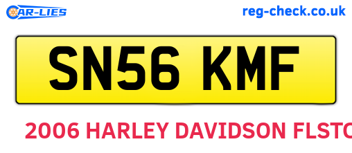 SN56KMF are the vehicle registration plates.