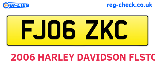 FJ06ZKC are the vehicle registration plates.