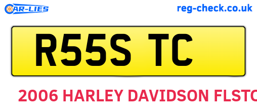 R55STC are the vehicle registration plates.
