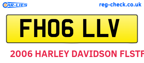 FH06LLV are the vehicle registration plates.