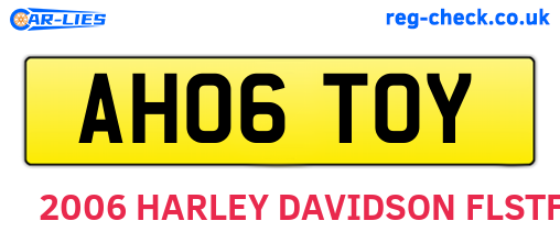 AH06TOY are the vehicle registration plates.