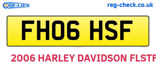 FH06HSF are the vehicle registration plates.