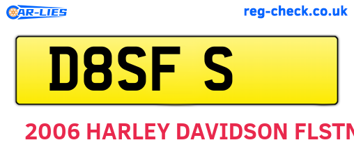 D8SFS are the vehicle registration plates.
