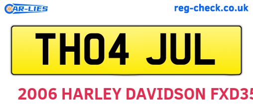 TH04JUL are the vehicle registration plates.