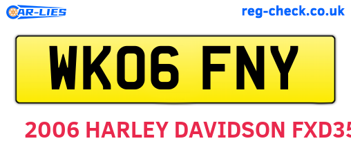 WK06FNY are the vehicle registration plates.