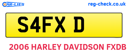 S4FXD are the vehicle registration plates.