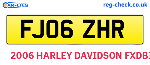 FJ06ZHR are the vehicle registration plates.
