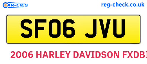 SF06JVU are the vehicle registration plates.