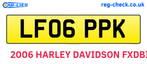 LF06PPK are the vehicle registration plates.
