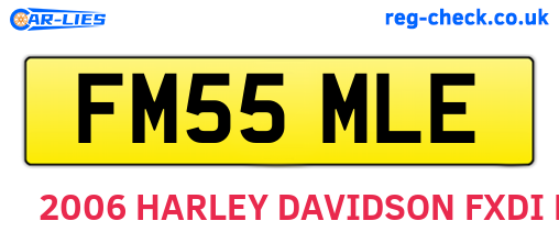FM55MLE are the vehicle registration plates.