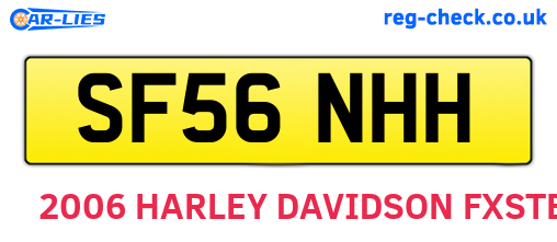 SF56NHH are the vehicle registration plates.
