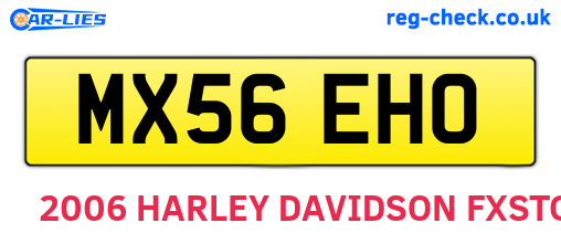 MX56EHO are the vehicle registration plates.