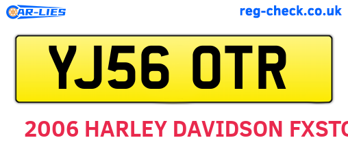 YJ56OTR are the vehicle registration plates.
