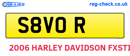 S8VOR are the vehicle registration plates.