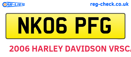 NK06PFG are the vehicle registration plates.