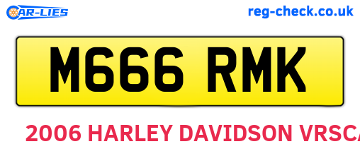 M666RMK are the vehicle registration plates.