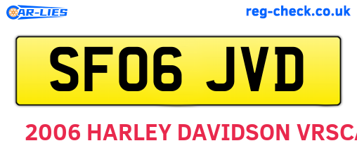 SF06JVD are the vehicle registration plates.