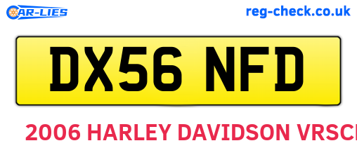 DX56NFD are the vehicle registration plates.