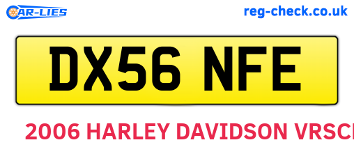 DX56NFE are the vehicle registration plates.
