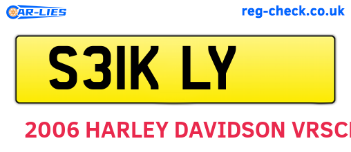 S31KLY are the vehicle registration plates.