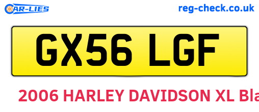 GX56LGF are the vehicle registration plates.