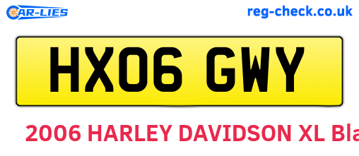 HX06GWY are the vehicle registration plates.