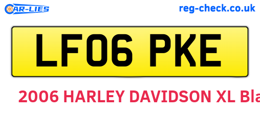 LF06PKE are the vehicle registration plates.
