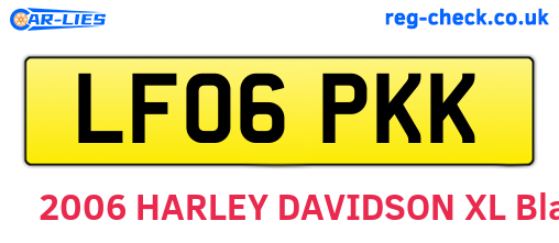 LF06PKK are the vehicle registration plates.
