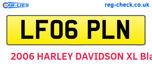 LF06PLN are the vehicle registration plates.