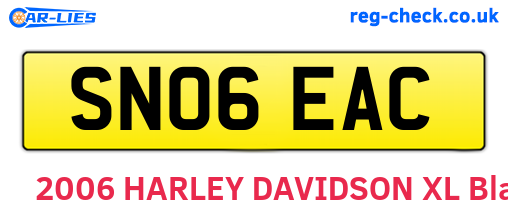 SN06EAC are the vehicle registration plates.
