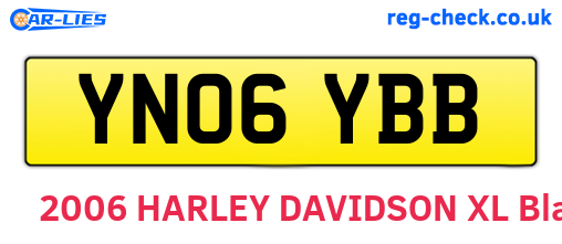 YN06YBB are the vehicle registration plates.