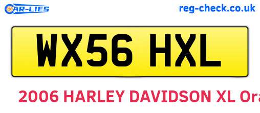 WX56HXL are the vehicle registration plates.