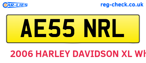 AE55NRL are the vehicle registration plates.