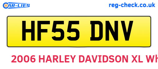 HF55DNV are the vehicle registration plates.