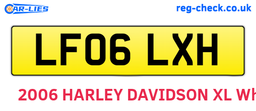 LF06LXH are the vehicle registration plates.