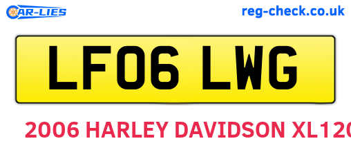 LF06LWG are the vehicle registration plates.