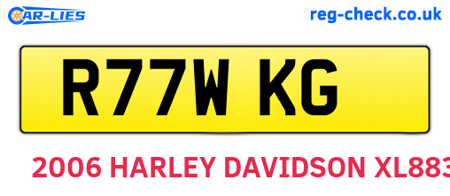 R77WKG are the vehicle registration plates.