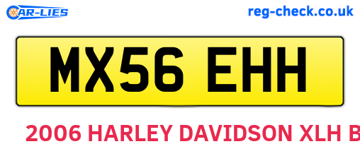 MX56EHH are the vehicle registration plates.