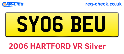 SY06BEU are the vehicle registration plates.