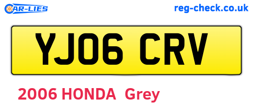 YJ06CRV are the vehicle registration plates.