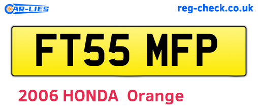 FT55MFP are the vehicle registration plates.
