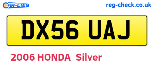 DX56UAJ are the vehicle registration plates.